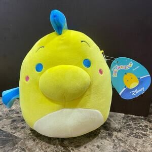 Squishmallows Disney FLOUNDER FROM THE LITTLE MERMAID COLLECTIBLE FISHY KAWAII